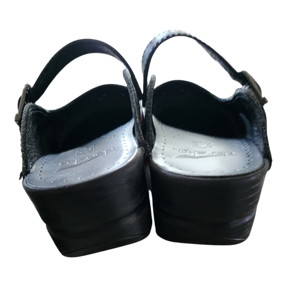 Dansko Merrie Mary Jane Black Leather Black Clogs/Mules Size 40 Euro/9.5-10 US - Picture 11 of 13